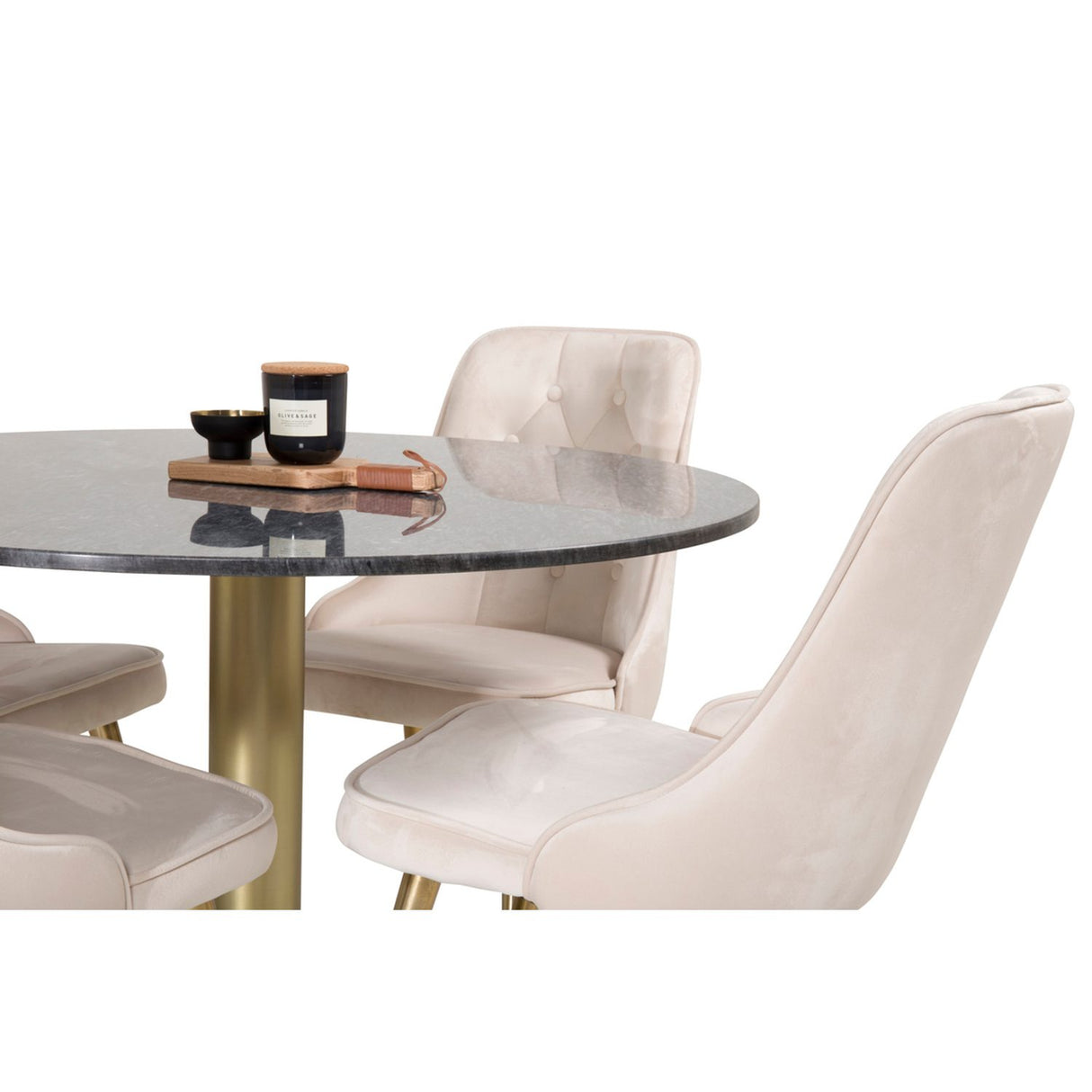 Estelle, Velvet Deluxe Rund matgrupp