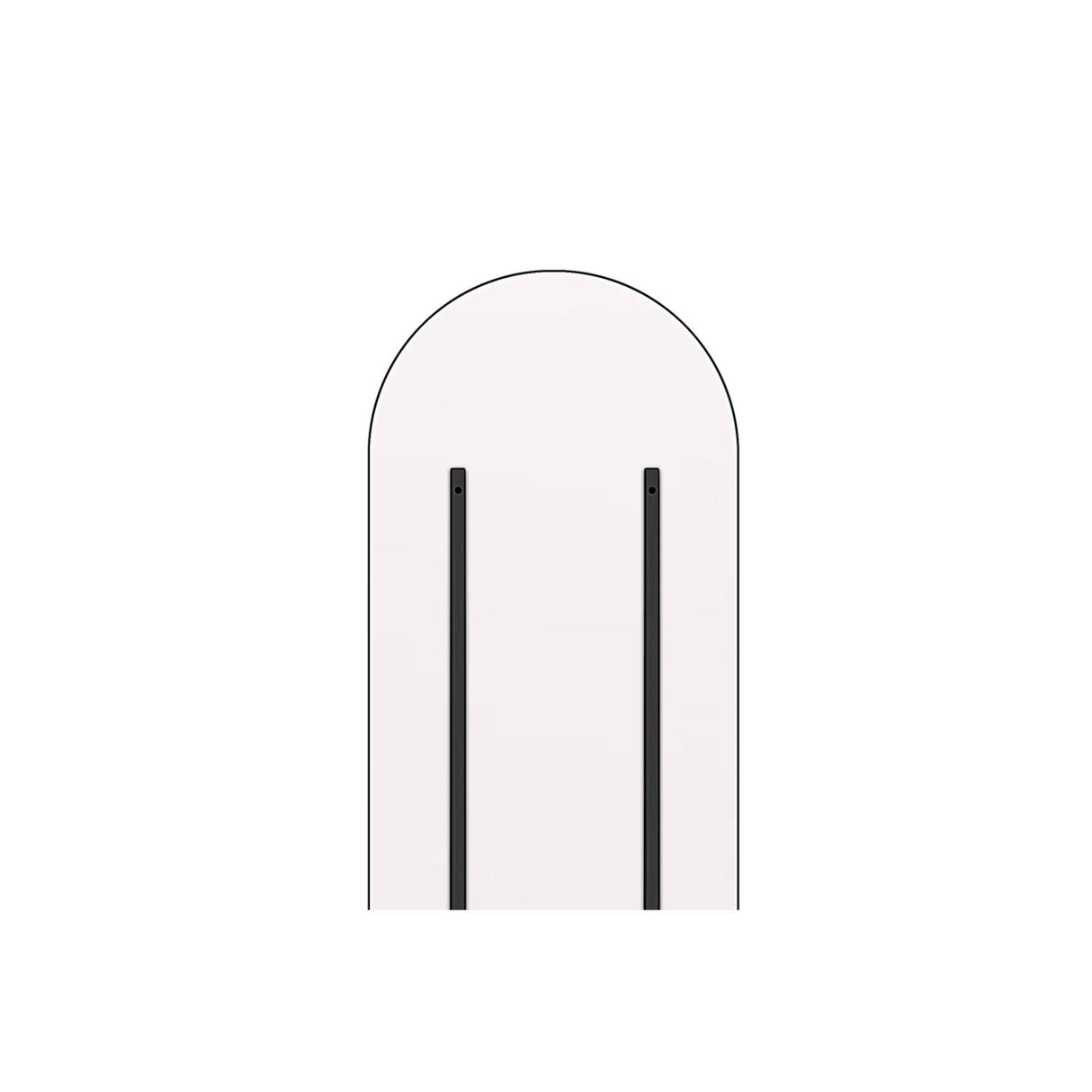 Sarasota Stor spegel Black, 3 x 193 x 66