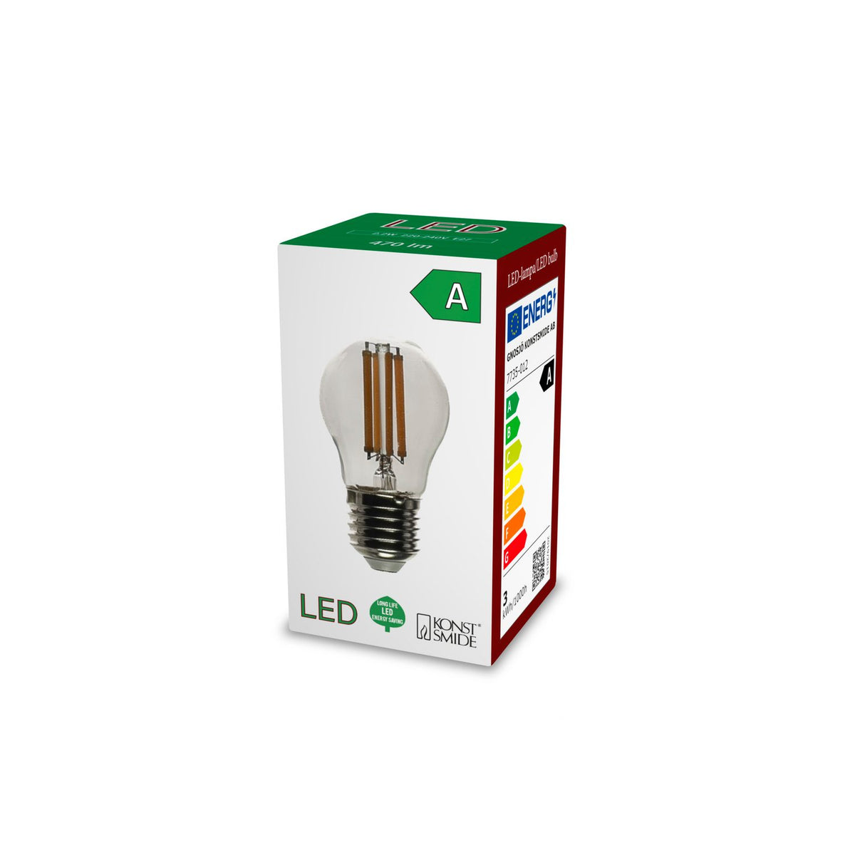 Glödlampa E27 LED P45 Glödlampa Klar