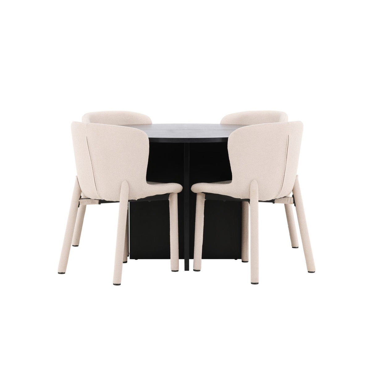 Strada, Astoria Oval matgrupp Beige, Svart, ⌀120