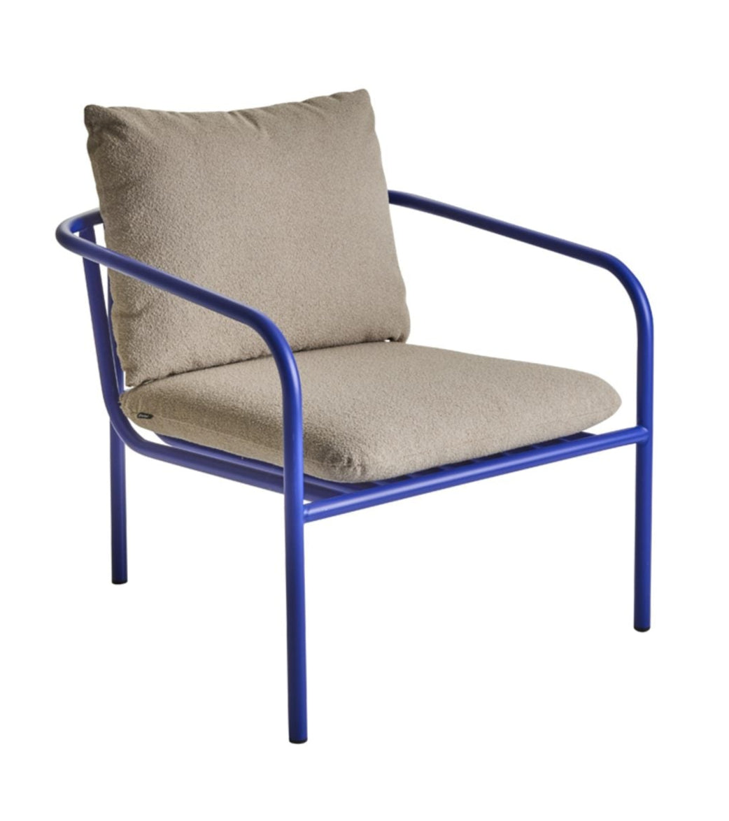 Bendt Utefåtölj Indigo Blue/Teddy Beige