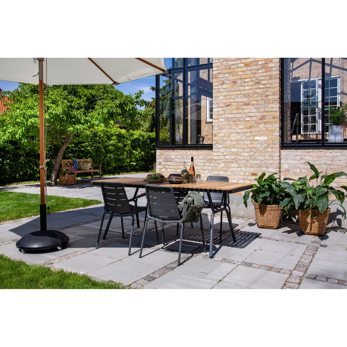 Parc Antracit/Teak Trädgårdsstol