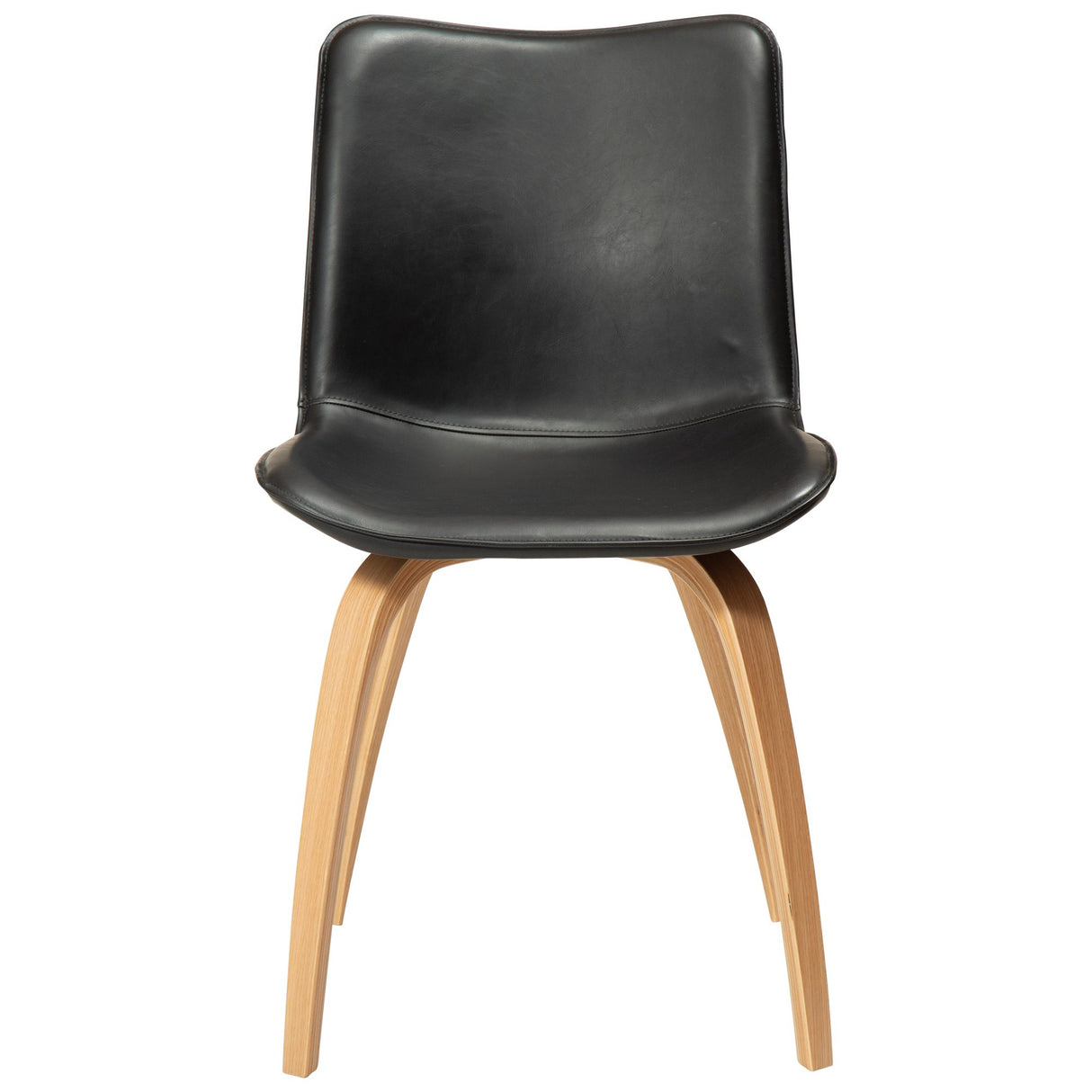 Glee Stol Vintage Black Art.Leather, Oak