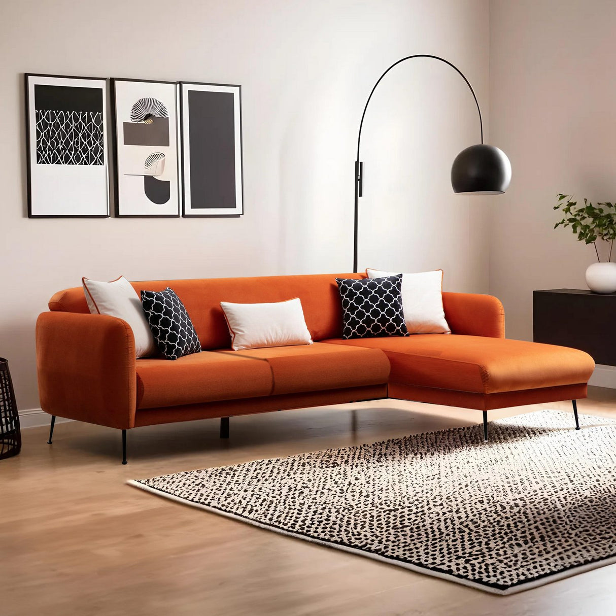 Roseau Hörn (270-170 x 98 x 85 cm) Bäddsoffa, hörn Höger