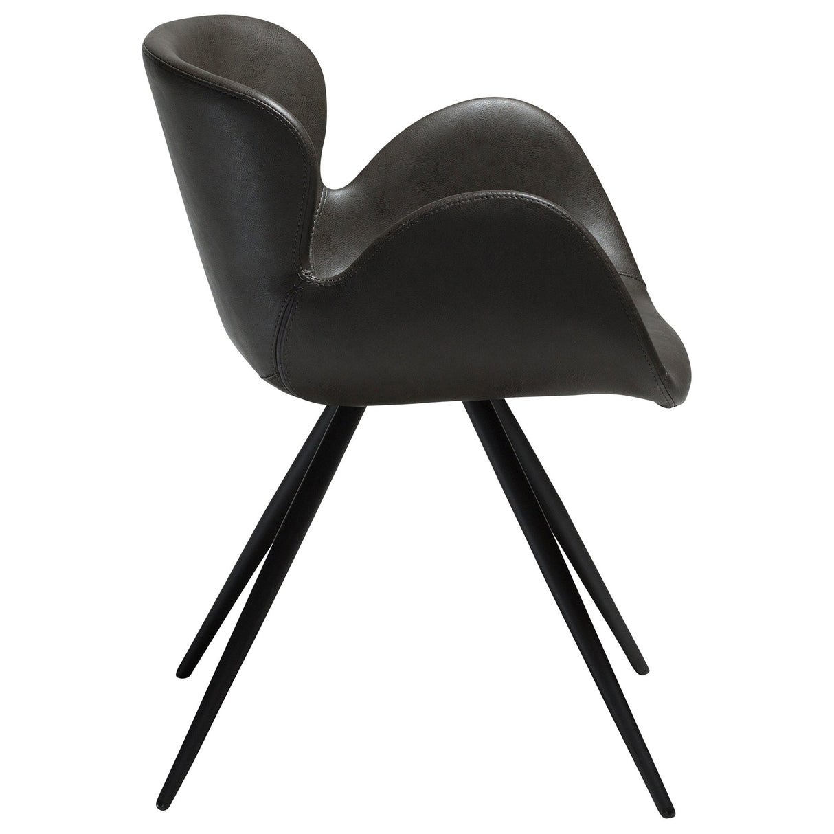 Gaia Stol Vintage Grey Art.Leather, Black