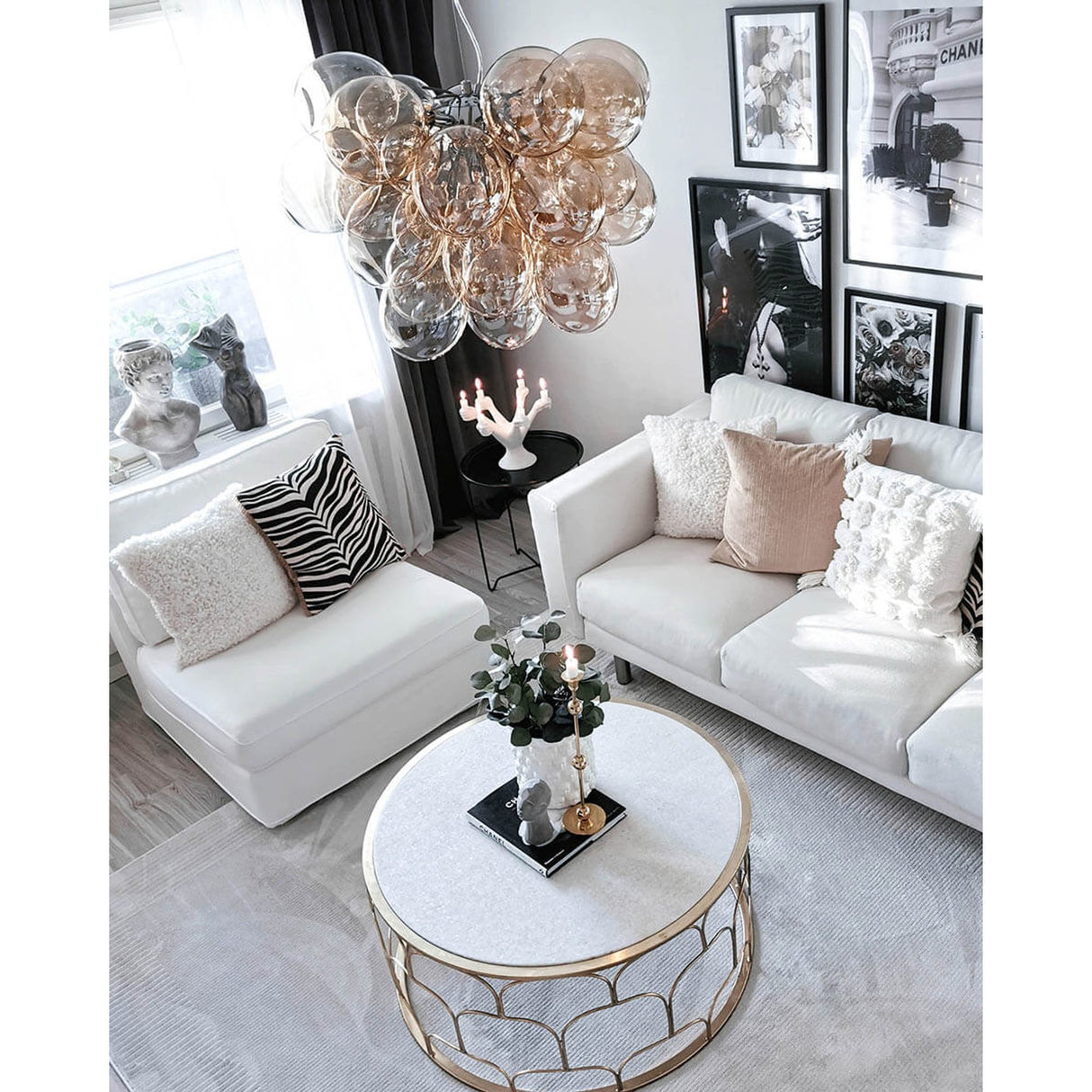 Gross Grande Taklampa Amber