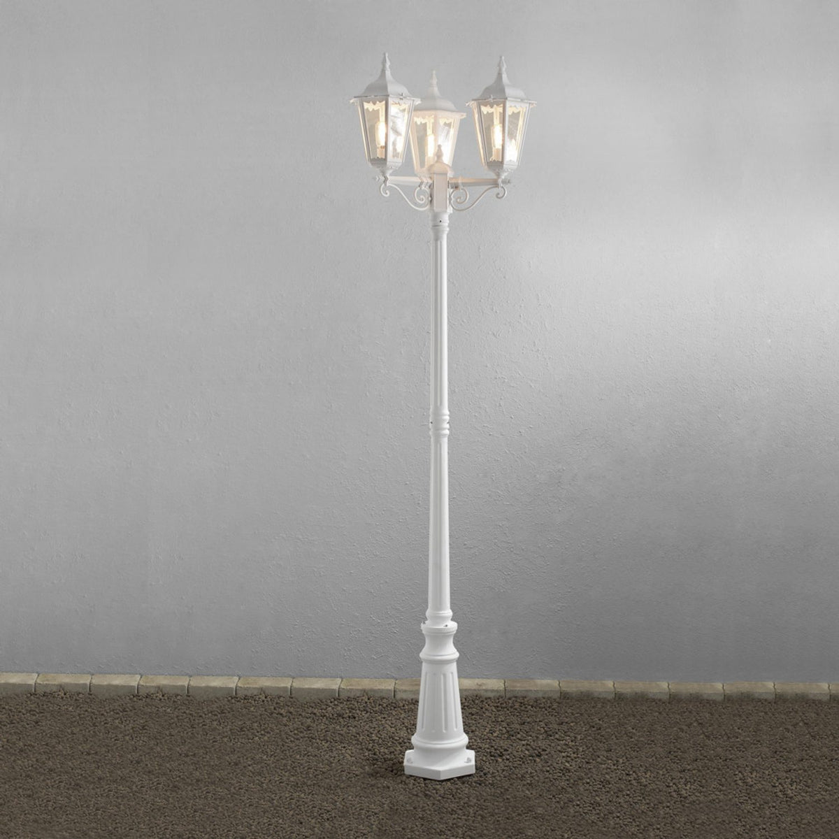 Firenze 3-arm E27 2.2m Lyktstolpe Vit
