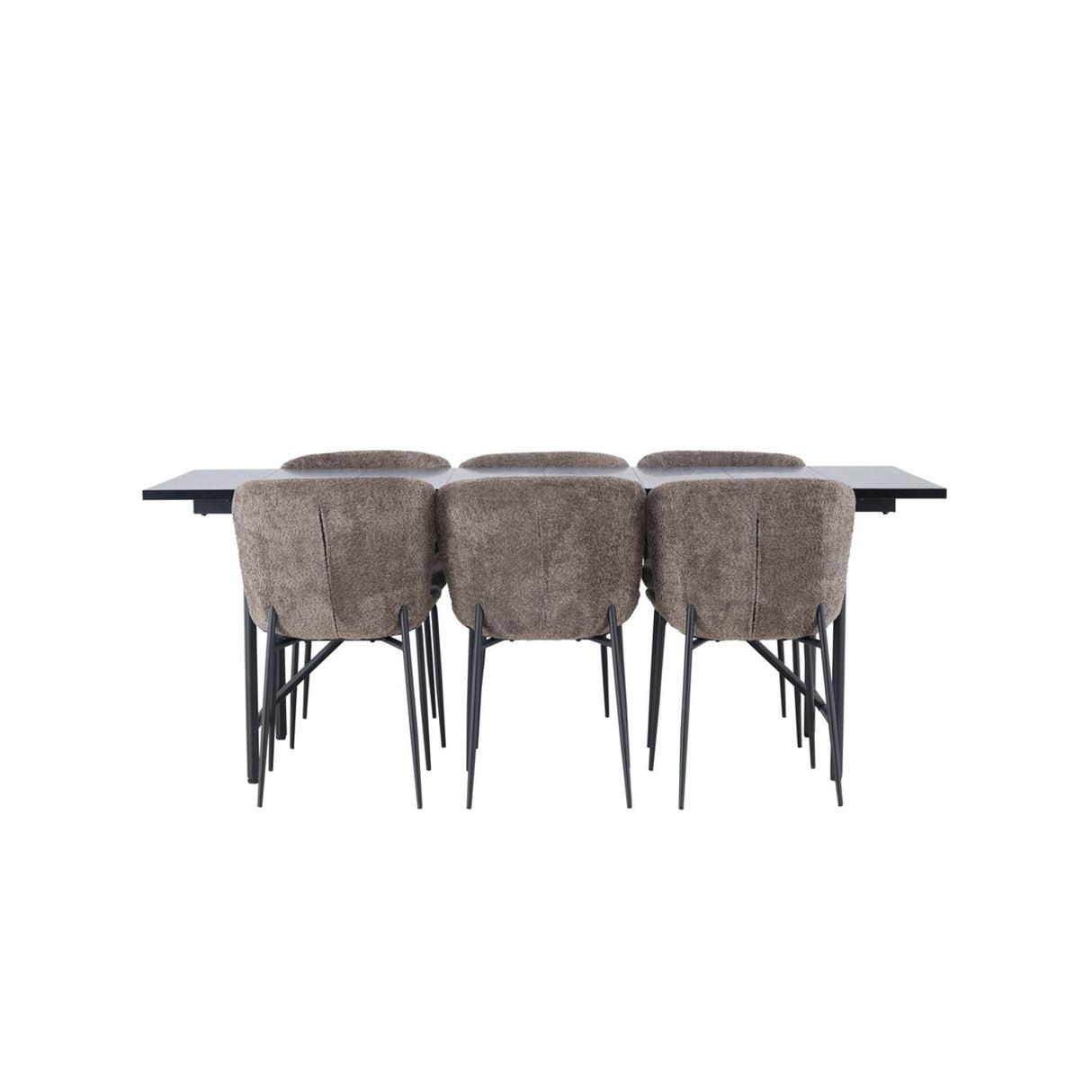 Astrid, Modesto Rektangulär matgrupp Svart,Brun, Svart, 200 x 90