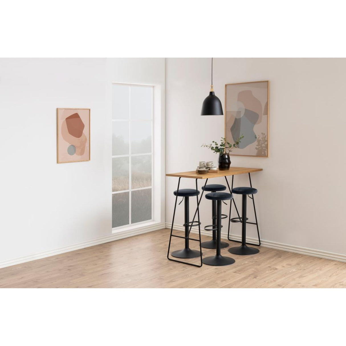 Stiller  Barstol Vic tyg Mörkgrå