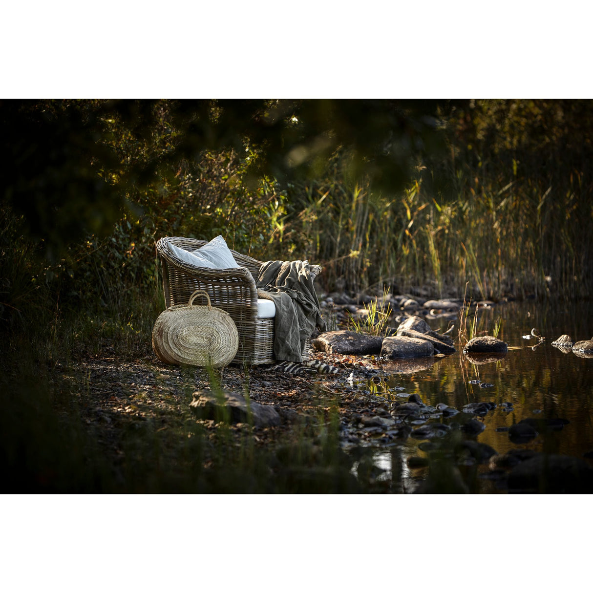 Edsklinta Utefåtölj Beige