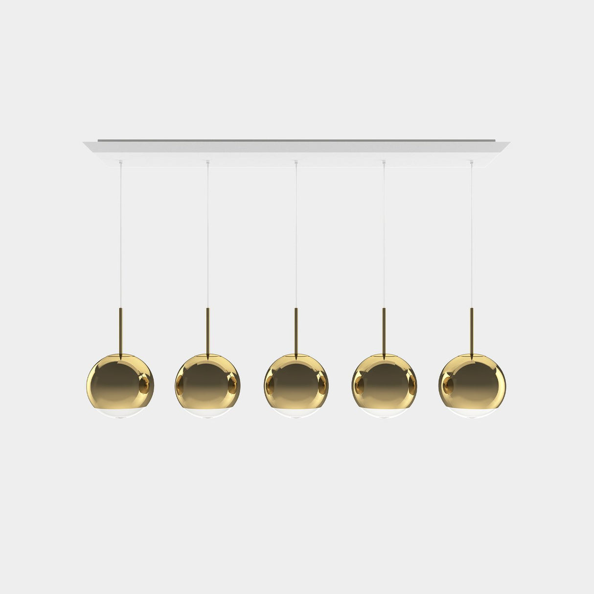 Mirror Ball Linear Pendelsystem LED Gold