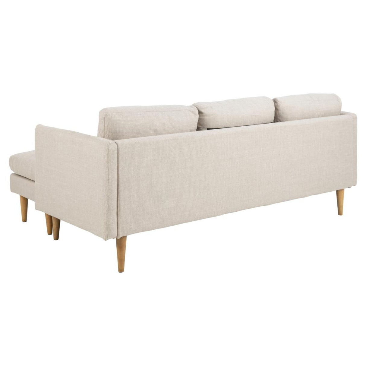Milly 2-sits med schäslong Basel tyg Beige