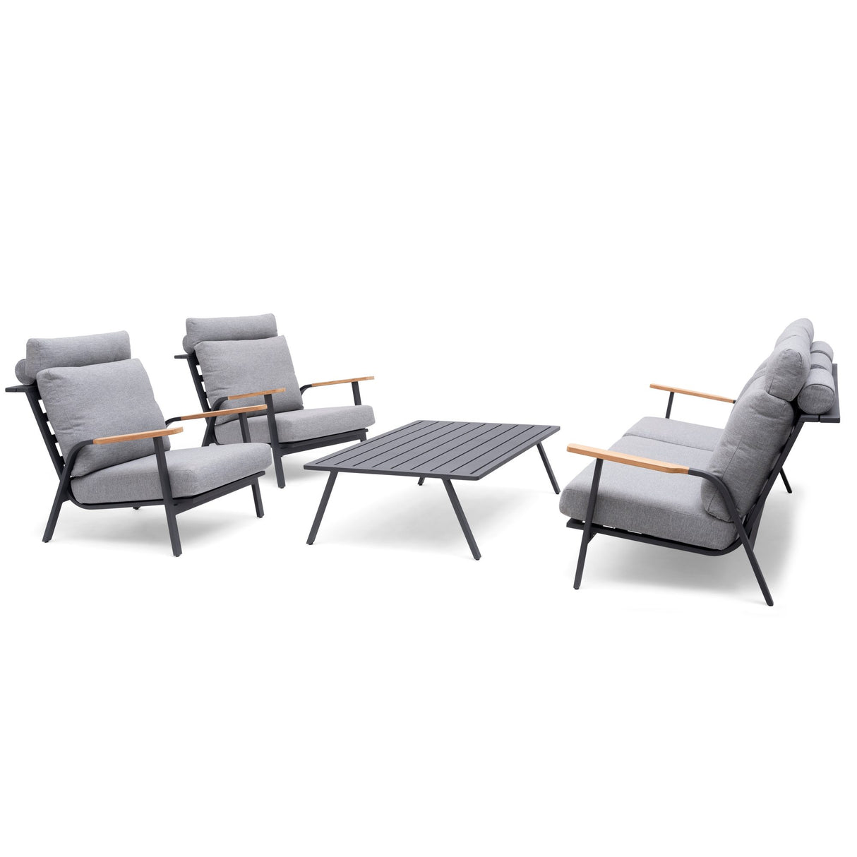 Kungshult 3-Sits Utesoffa Grå