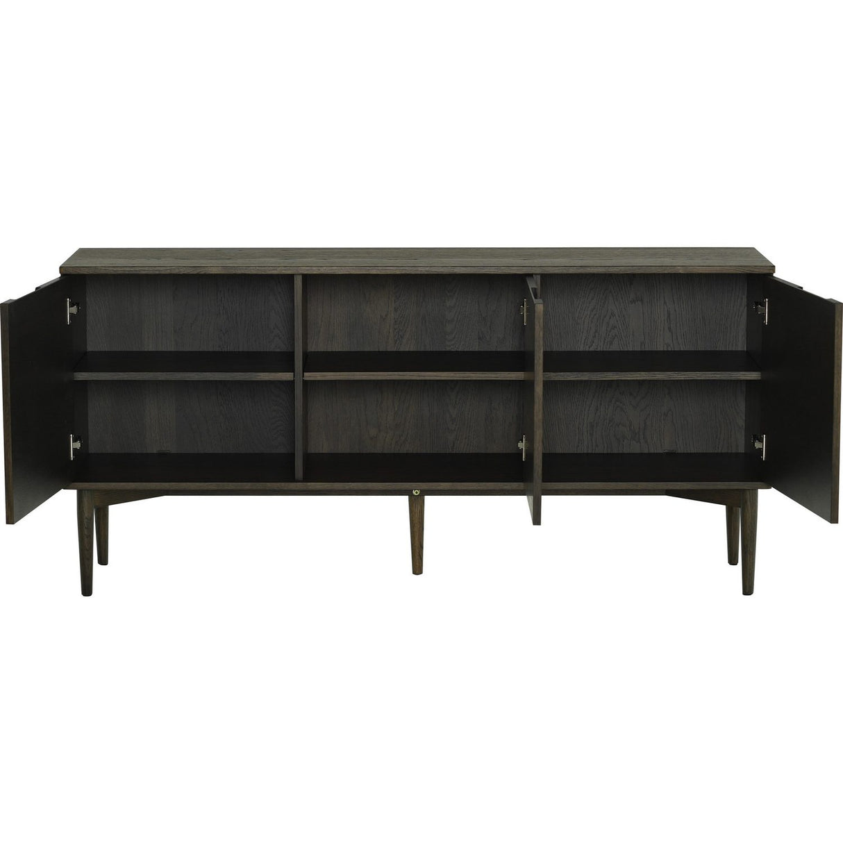 Karmöy 3 Dörrar Sideboard Brunlackad Ek