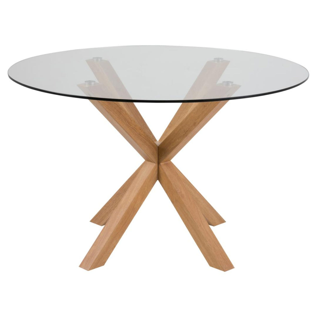 Verdun Matbord Rund 119 cm Glas/Ek