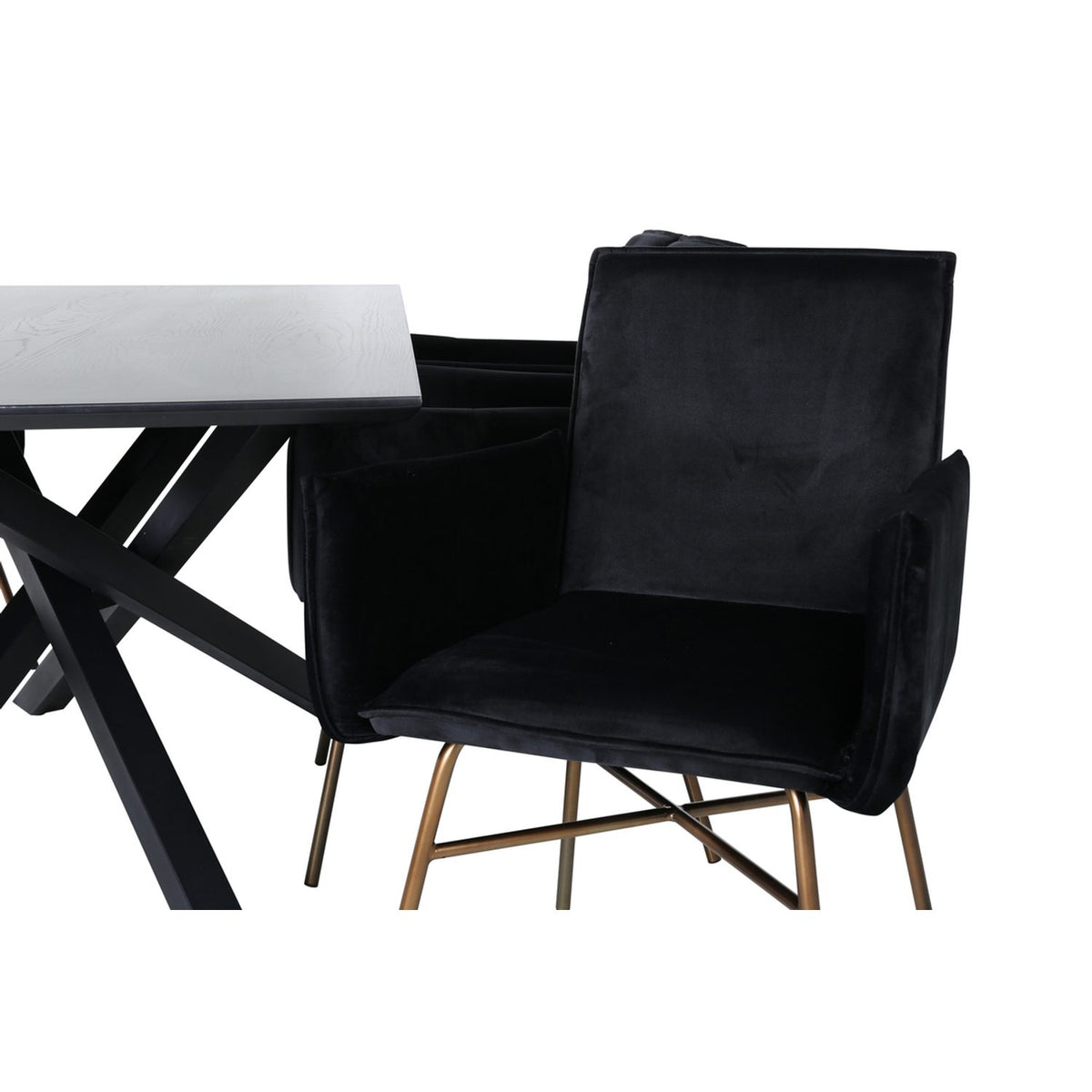 Piazza, Petra Rektangulär matgrupp Svart