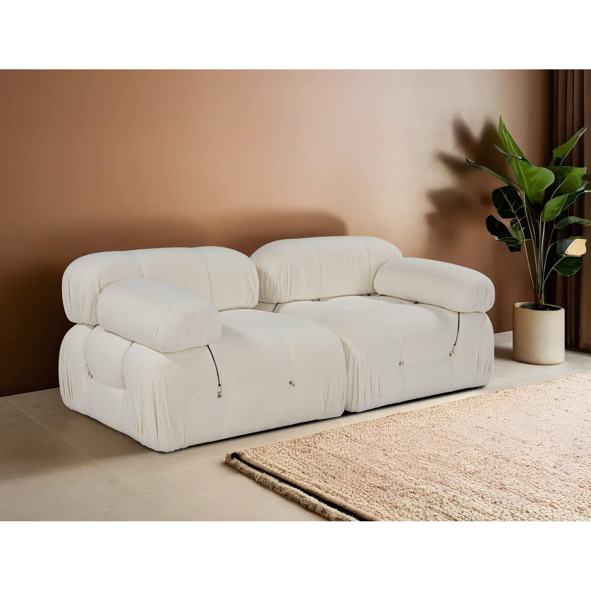 Helsinki 2-sits (190 x 95 x 75 cm) Kräm 2-sitssoffa