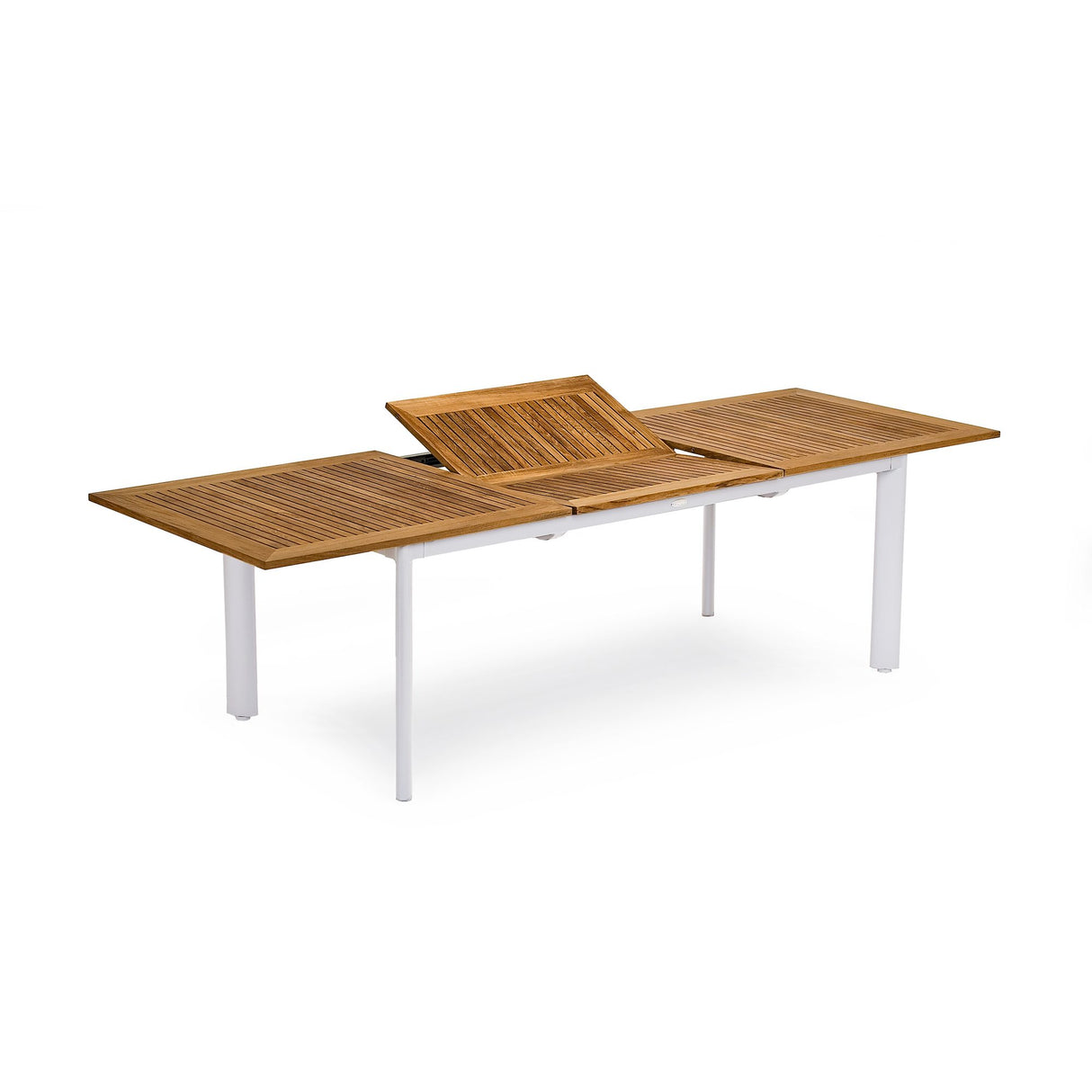 Nydala Utebord 96x200/280 cm Vit/Teak