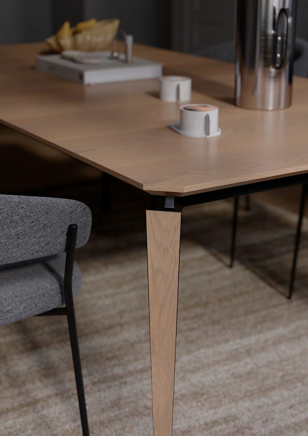 Edge Matbord 100x200-300 cm Light Oak