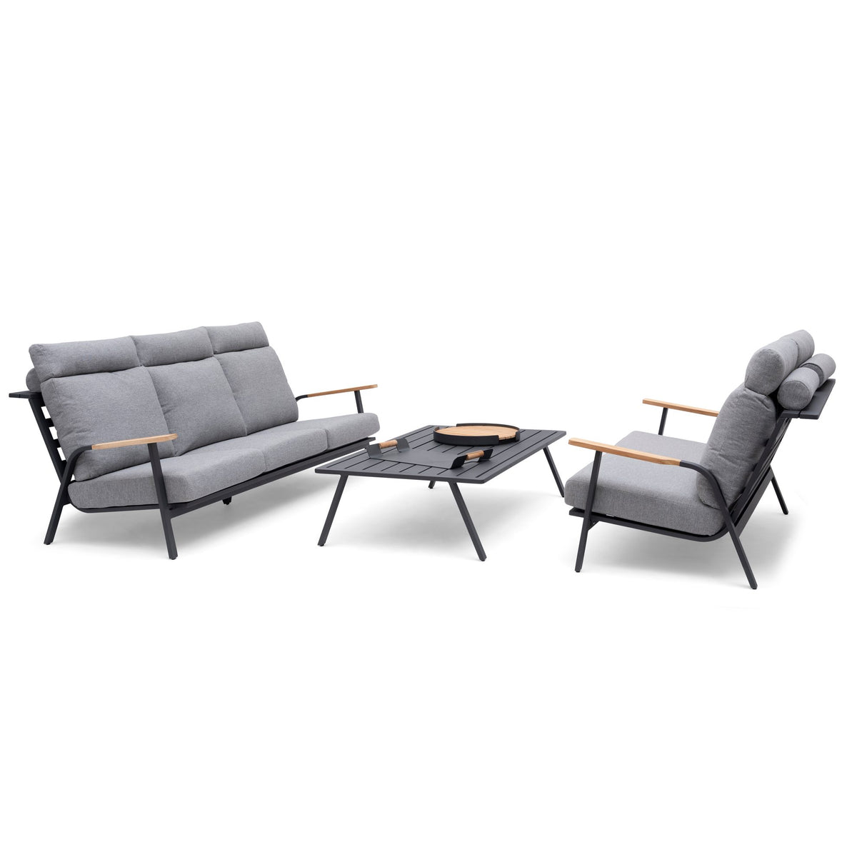 Kungshult Utebord 81x140 cm Grå