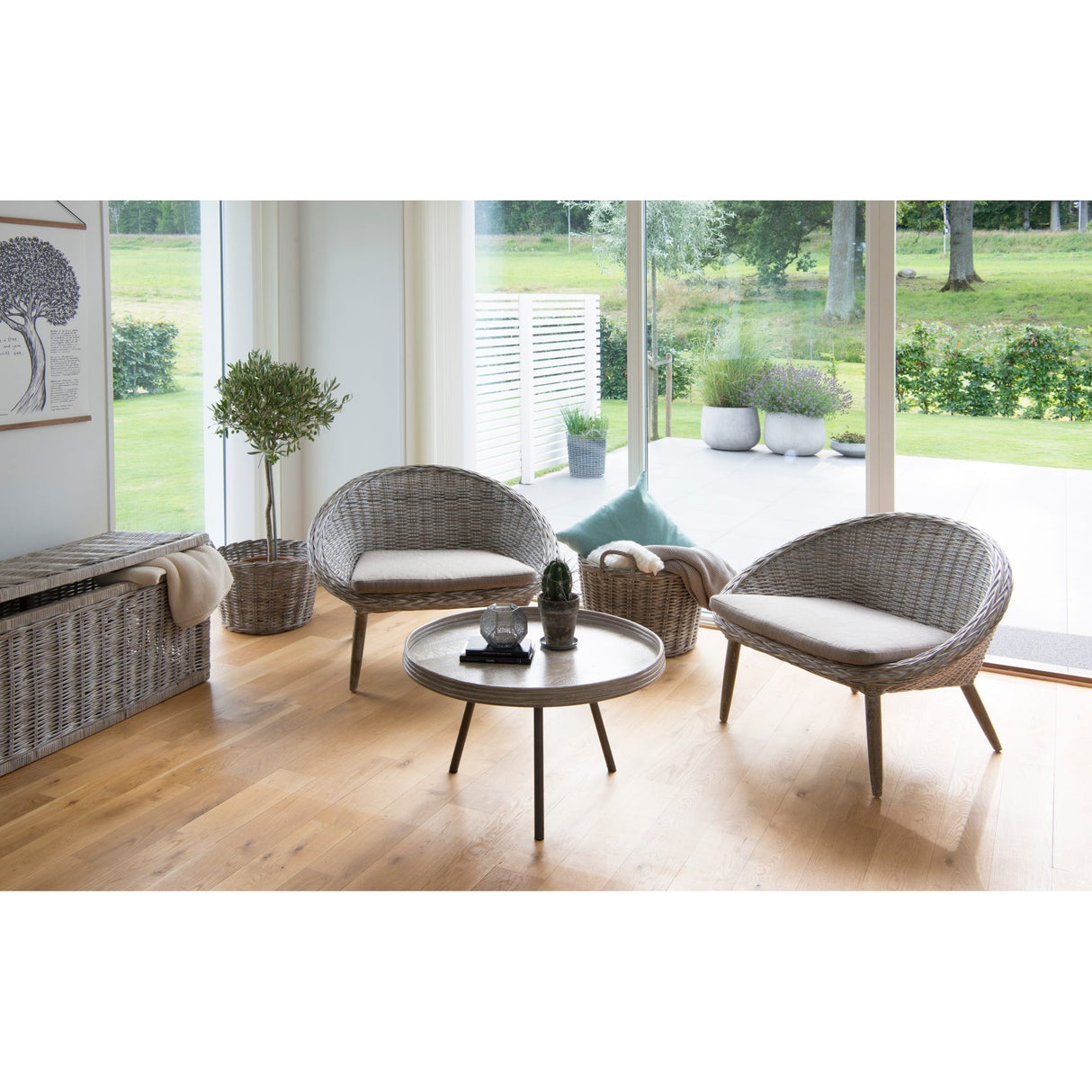 Leicester Utebord 60 cm Grå