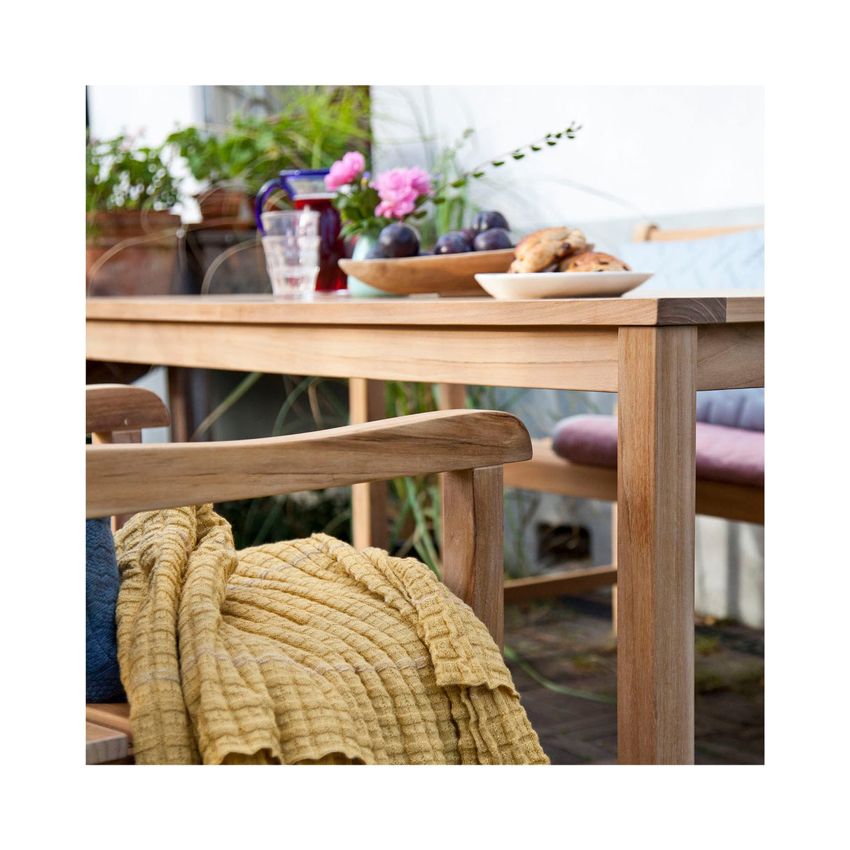 Rosenborg 165x80 cm Trädgårdsbord Teak