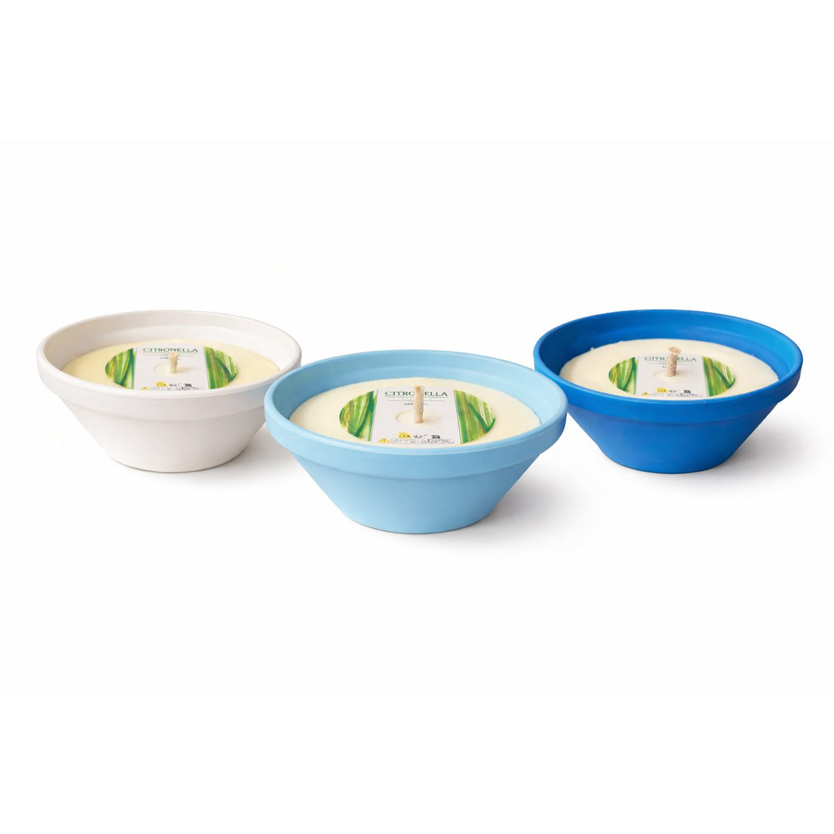 3-pack Citronella i Terrakottaskål Doftljus Mediterraneo, 75x220 mm