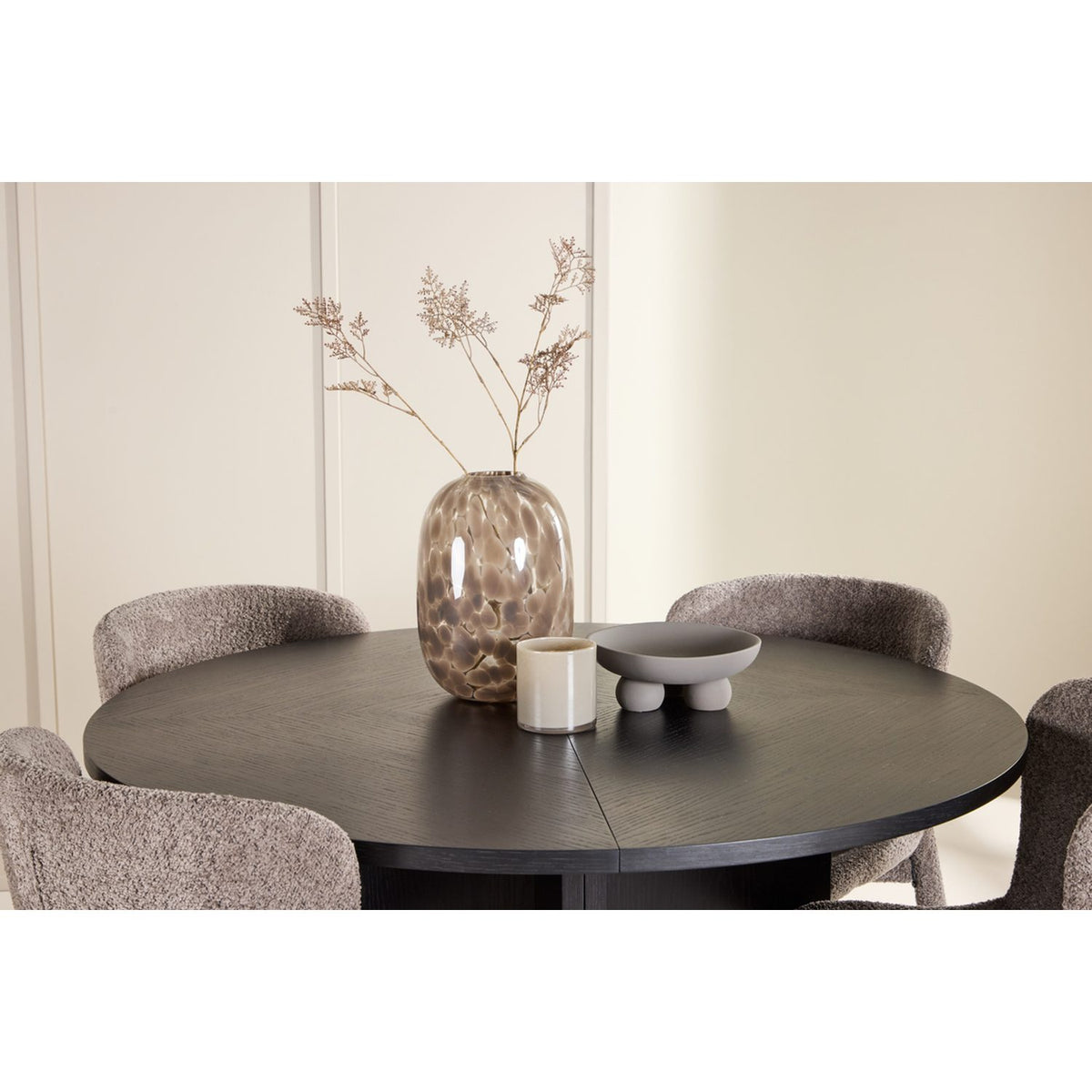 Strada, Astoria Oval matgrupp Brun, Svart, ⌀120