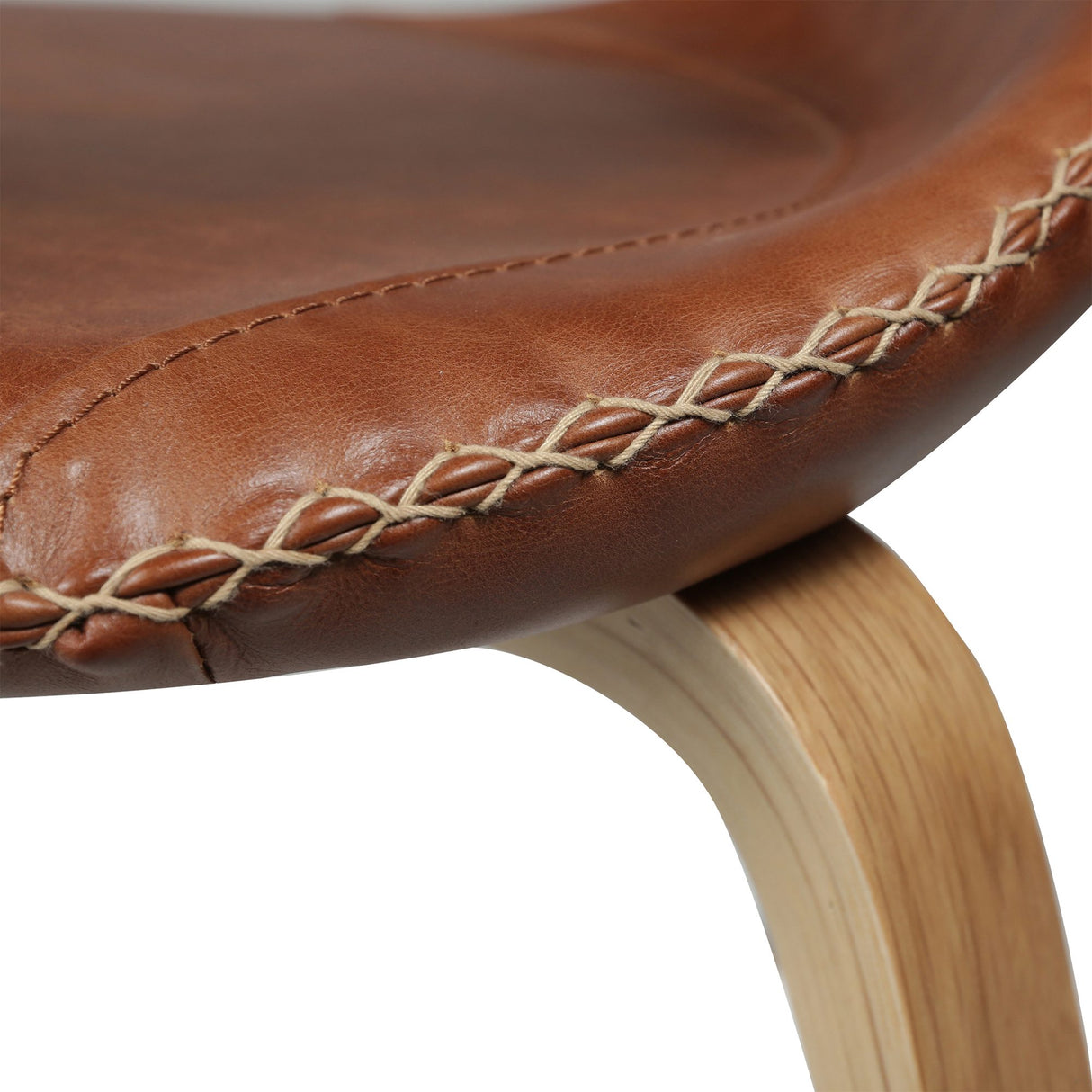 Flair Stol Light Brown Leather, Oak