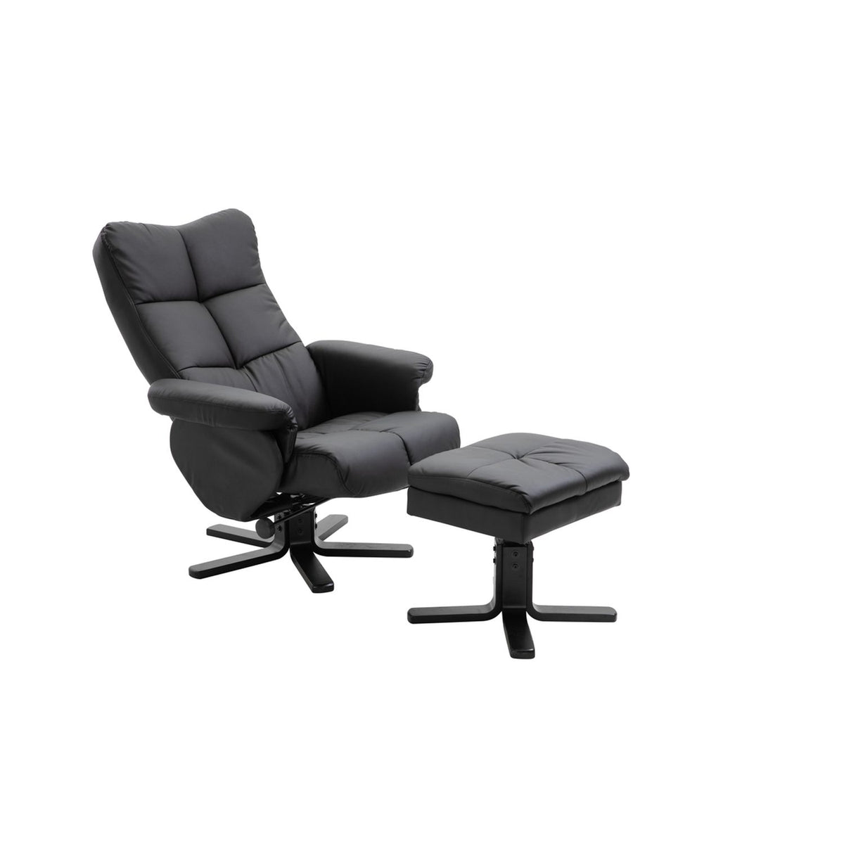 Sven Fåtölj med recliner Svart