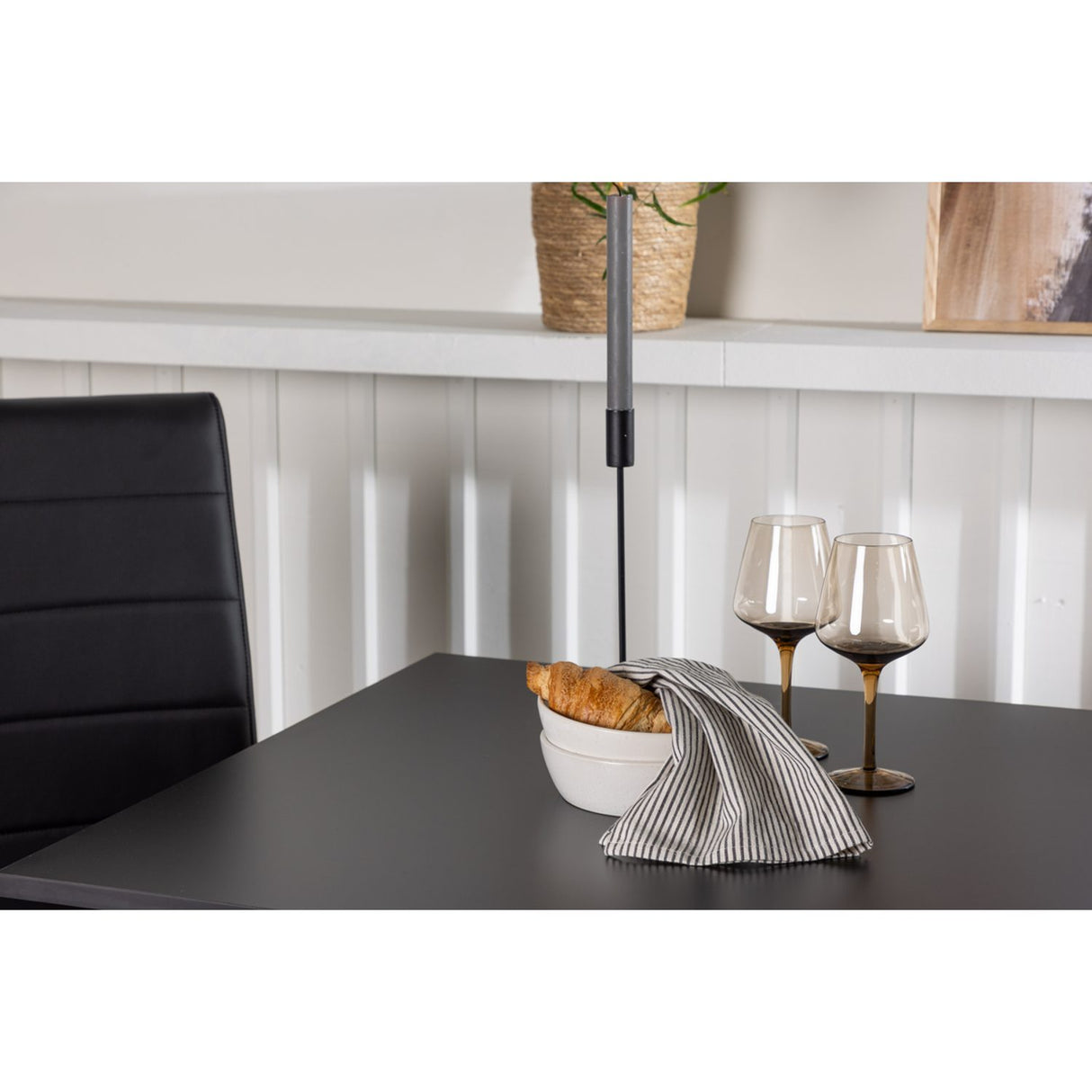 Tempe, Tempo Rektangulär matgrupp Svart,Grå, Svart, 80 x 80