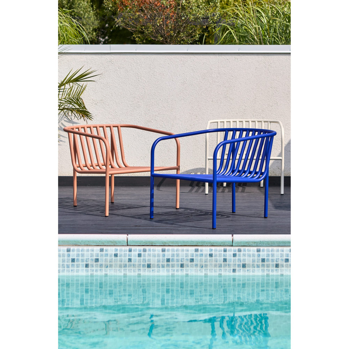 Bendt Utefåtölj Indigo Blue/Teddy Beige