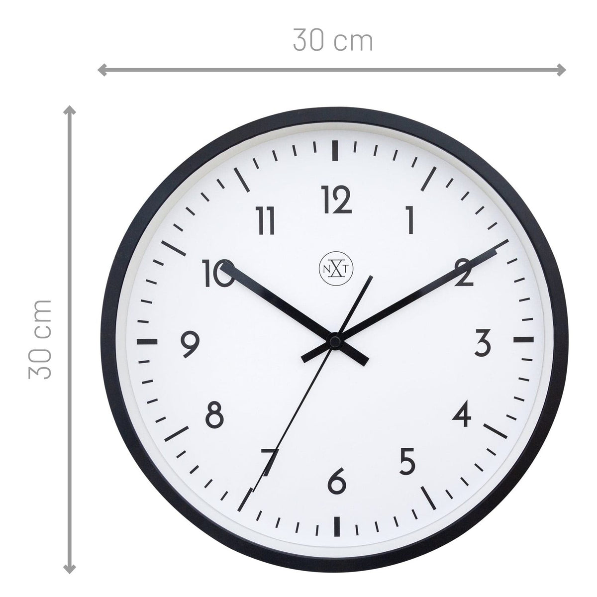 Easy big 30 cm Väggklocka Svart/Vit