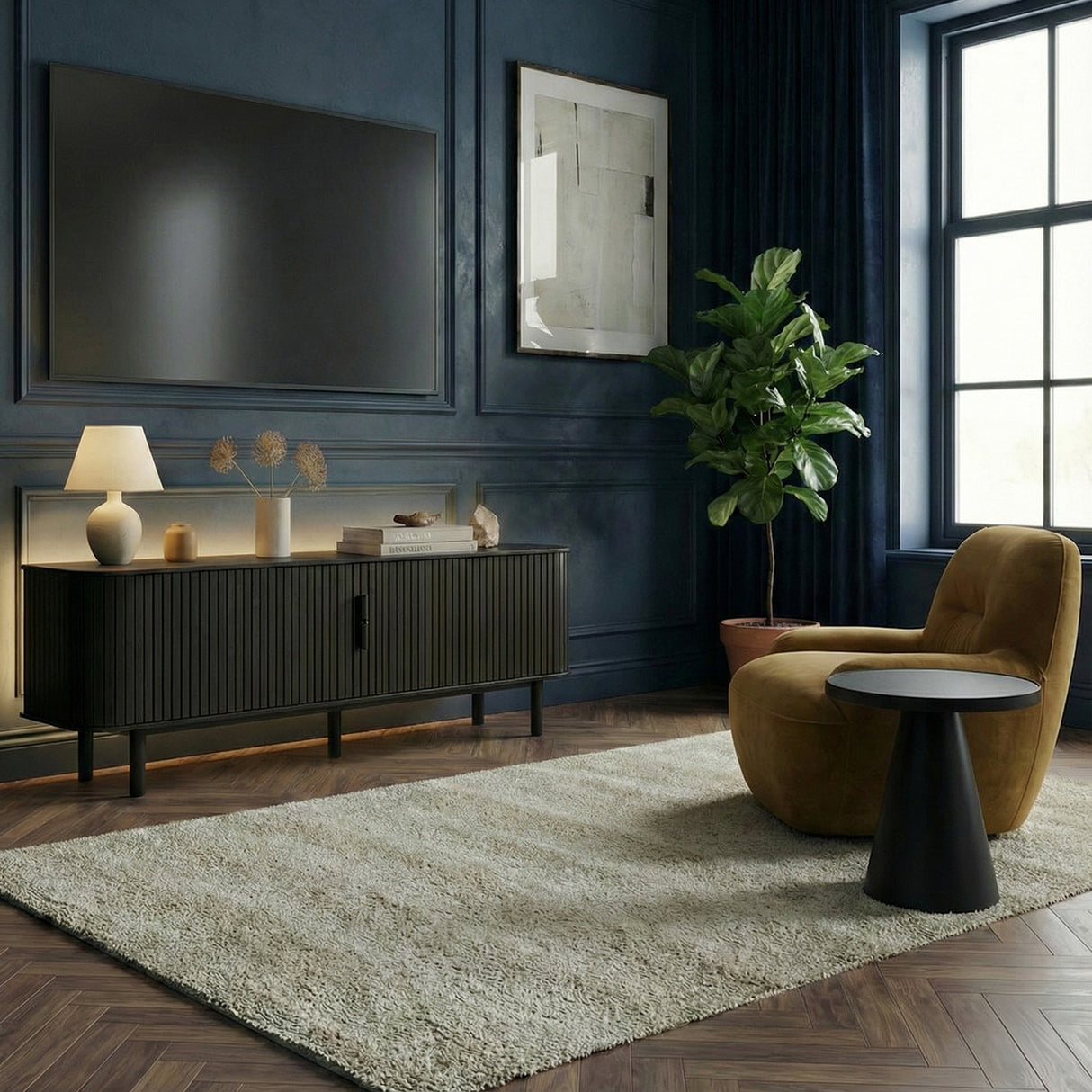 Eleganza Mediabänk 160 cm Svart