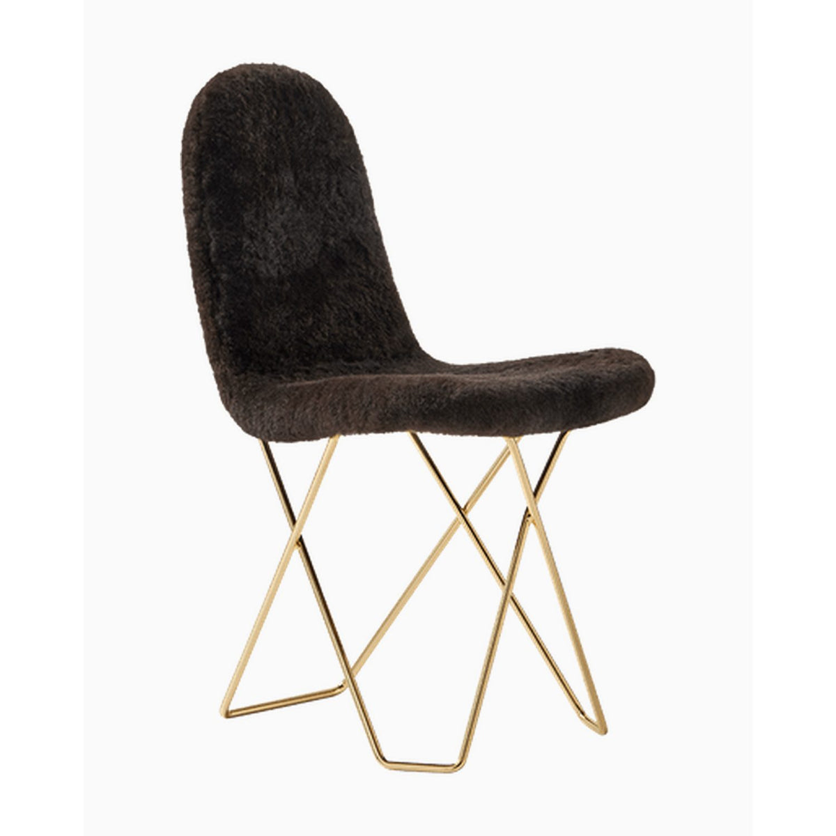 Cactus Sheepskin Stol Guld, Svart