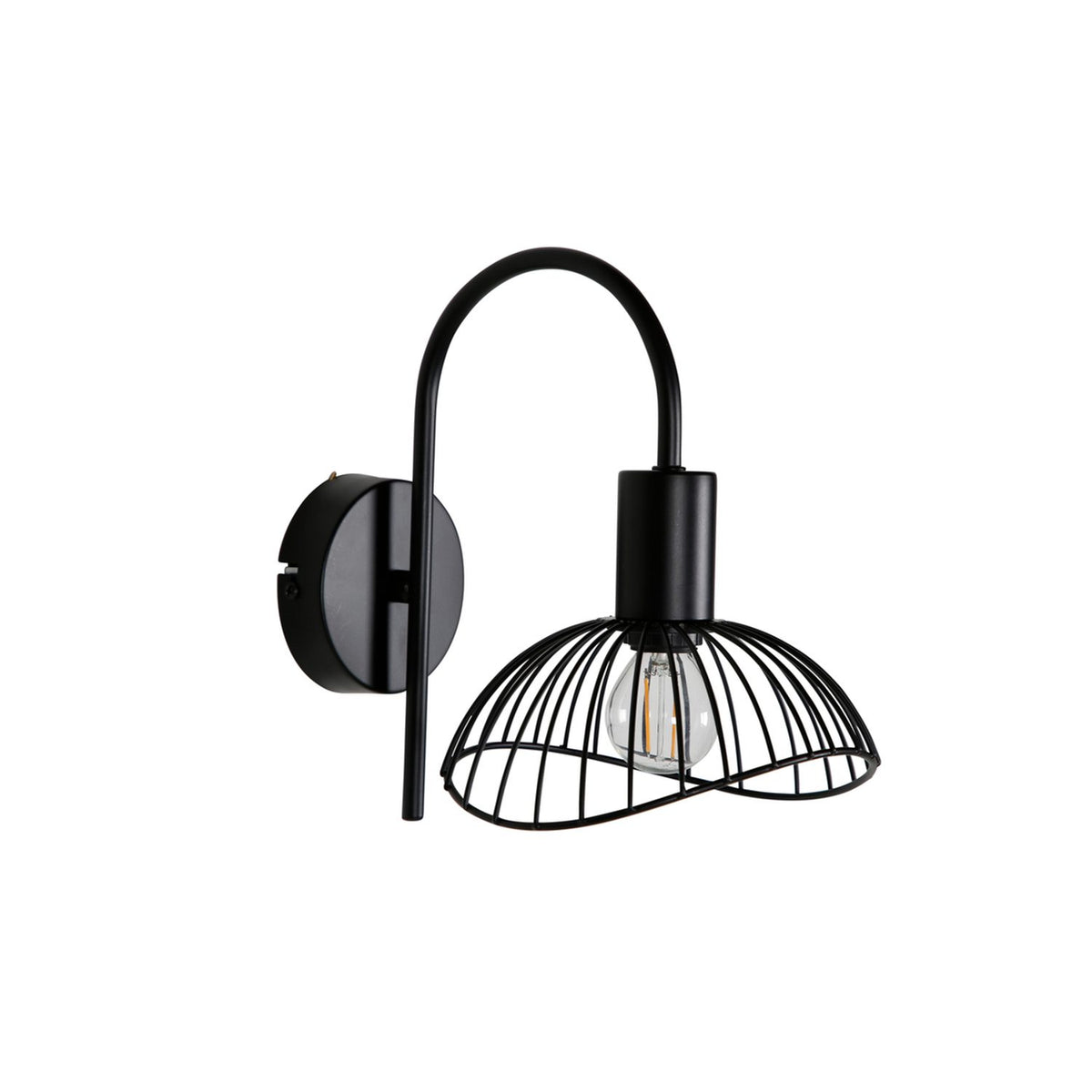 Elsa Vägglampa Svart, U-fäste