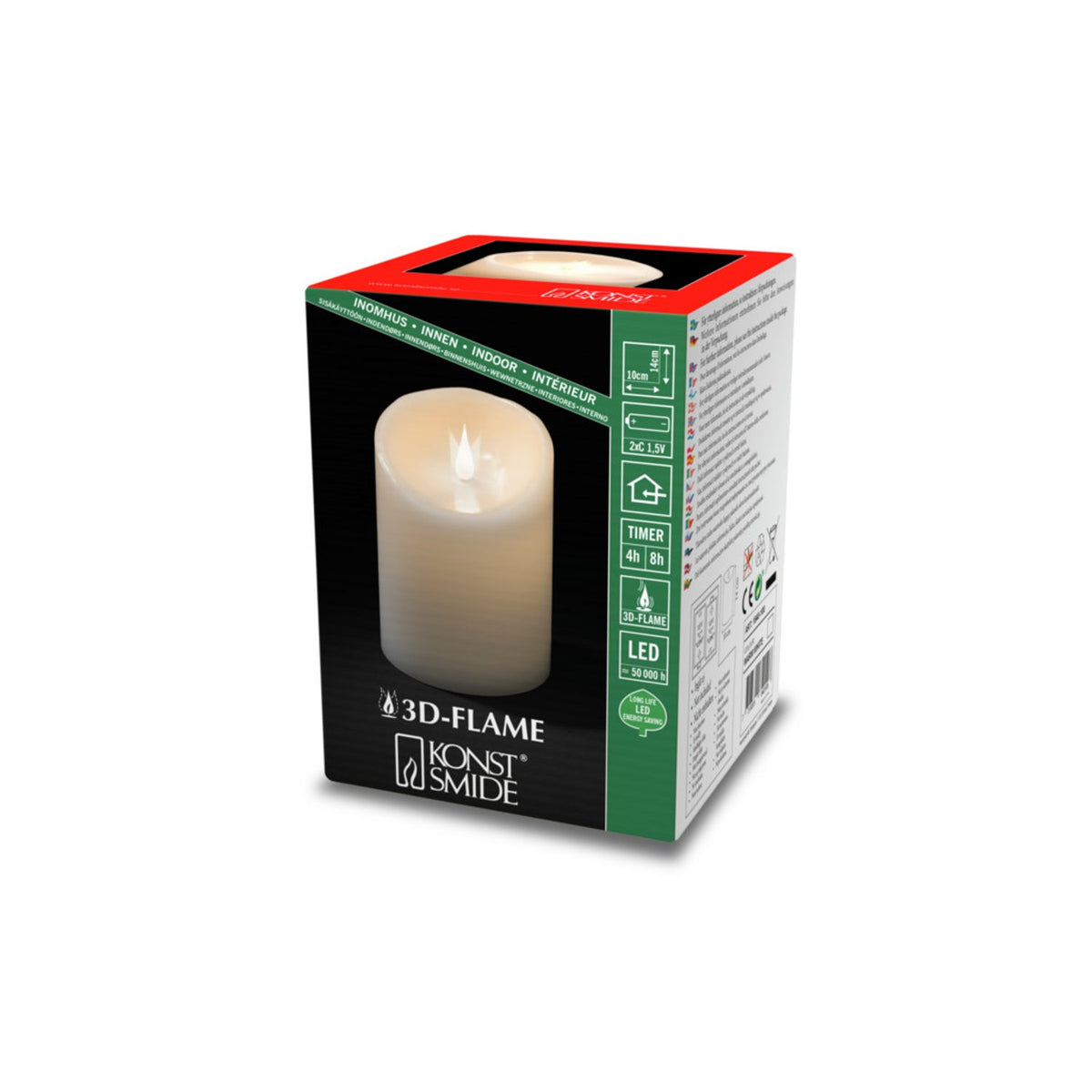 LED varmvit timer 4/8h 2xC Dekorationsljus El 10,2x12,7cm