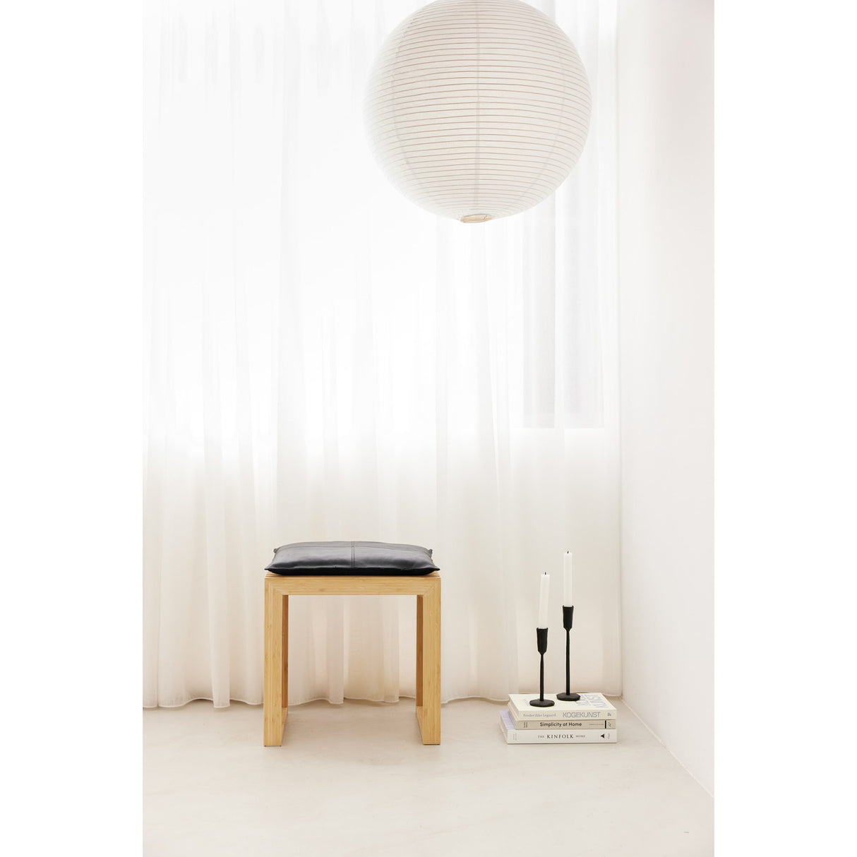 Rib Set Pall Bambu, Svart Sittdyna