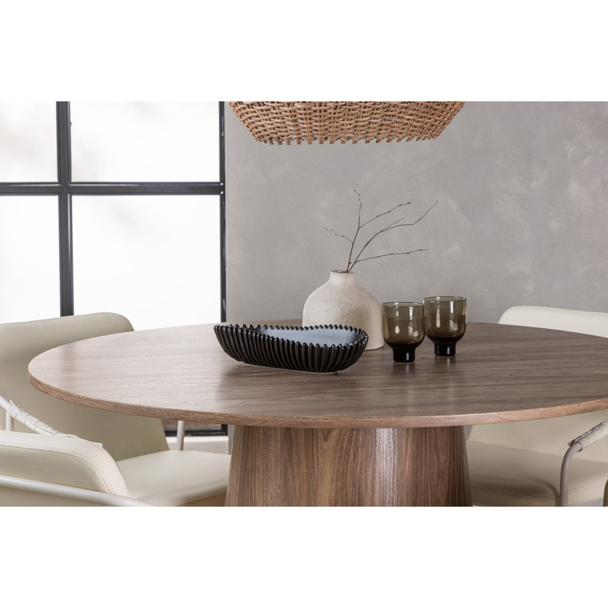 Lanzo, Tvist Rund matgrupp Beige, Natur, ⌀120