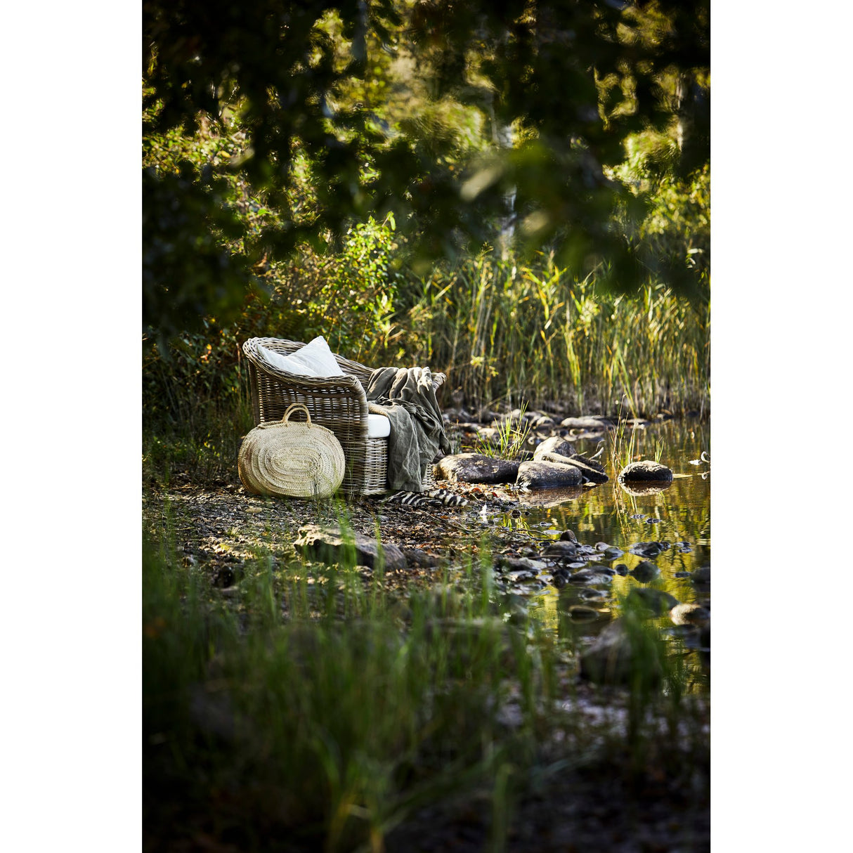 Edsklinta Utefåtölj Beige