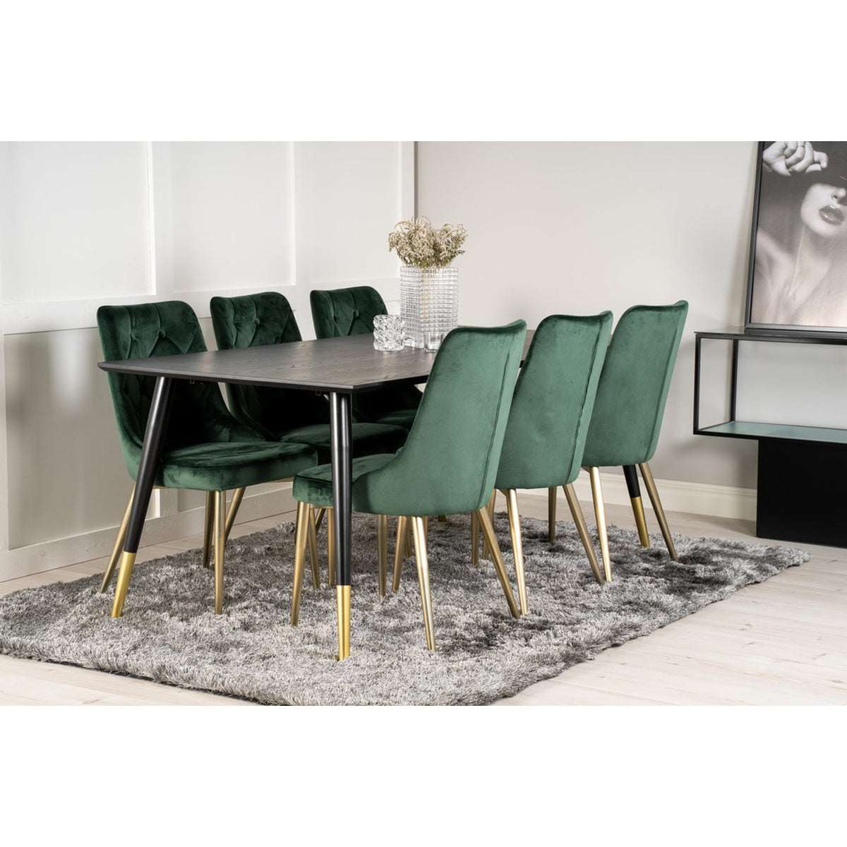 Dipp, Velvet Deluxe Rektangulär matgrupp