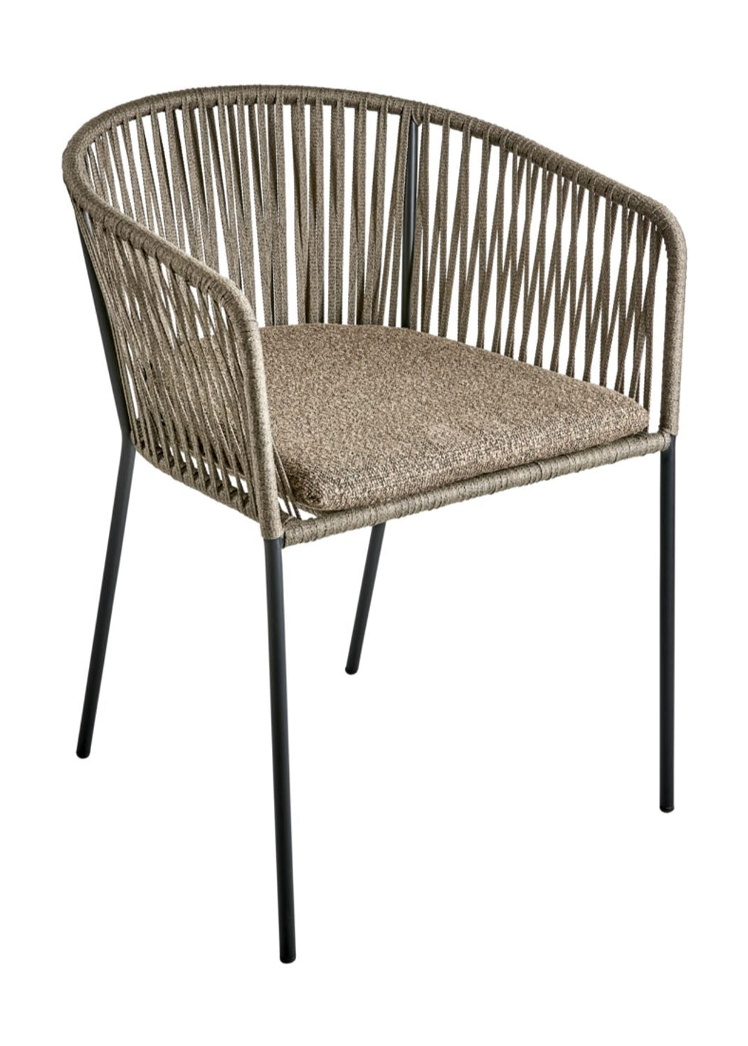 Piatto Karmstol Svart/Raw Peanut