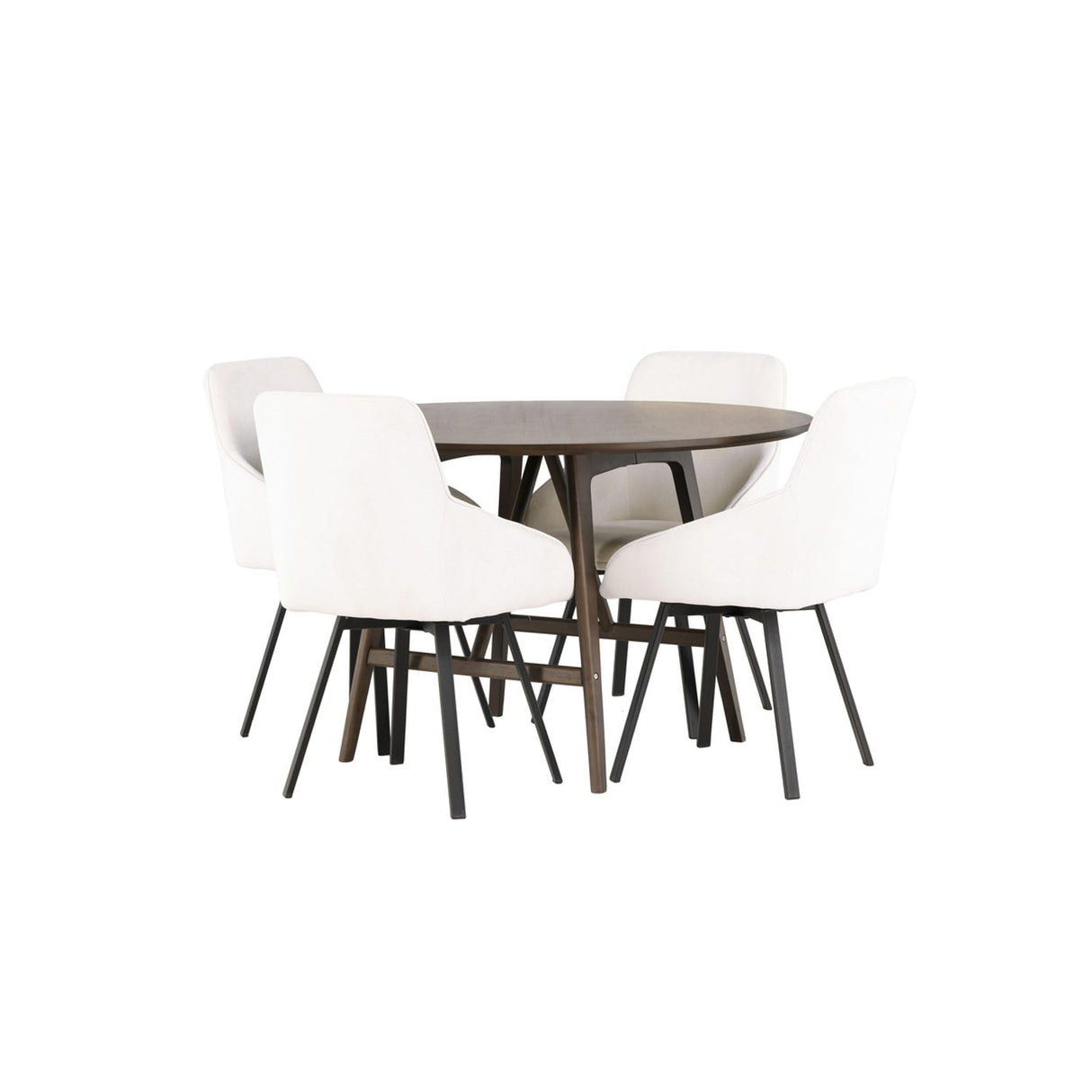 Kaseidon, Rosie Rund matgrupp Beige, svart, Mörkbrun, ⌀100