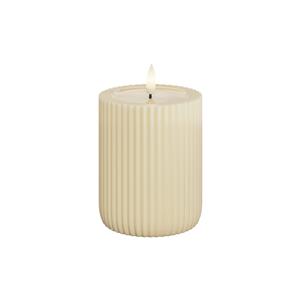 Unique led blockljus stripe cream LED-blockljus 8x10 cm