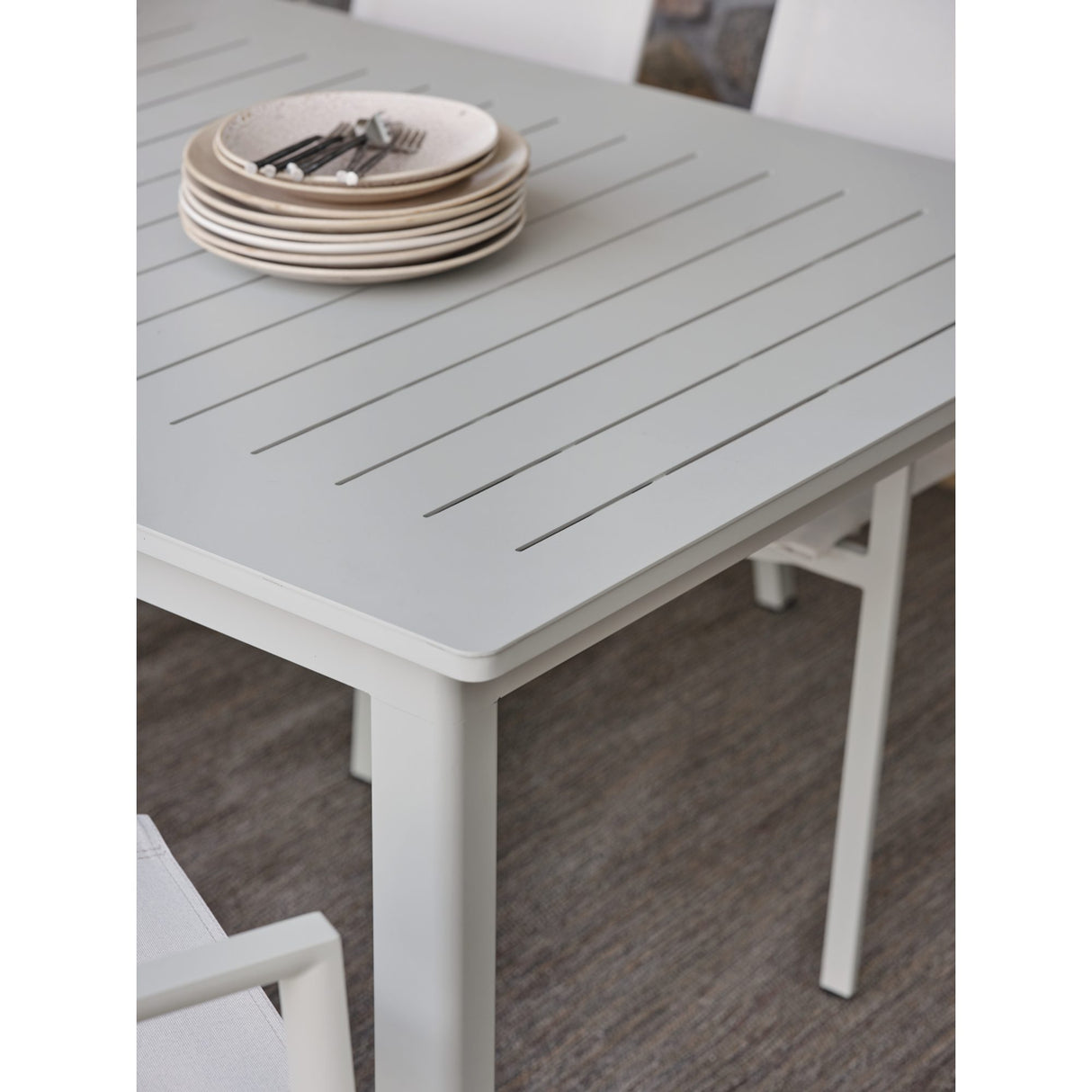 Lomma XL 260-380x100 cm Utebord Light Grey