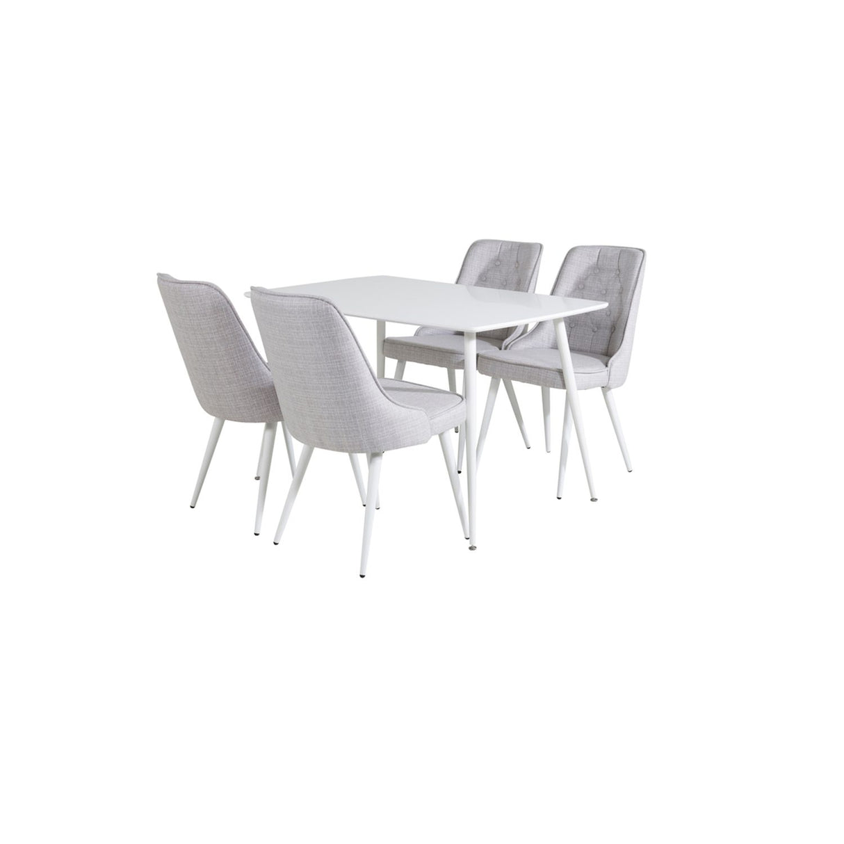 Polar, Velvet Deluxe Rektangulär matgrupp Vit, Vit, 120 x 75