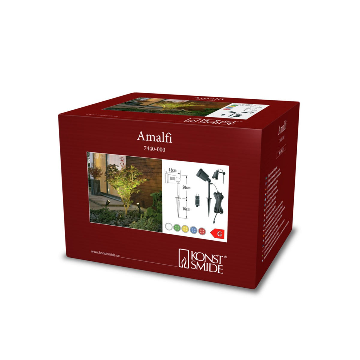 Amalfi High Power LED Rund 12V-system Spotlight Ute 4W