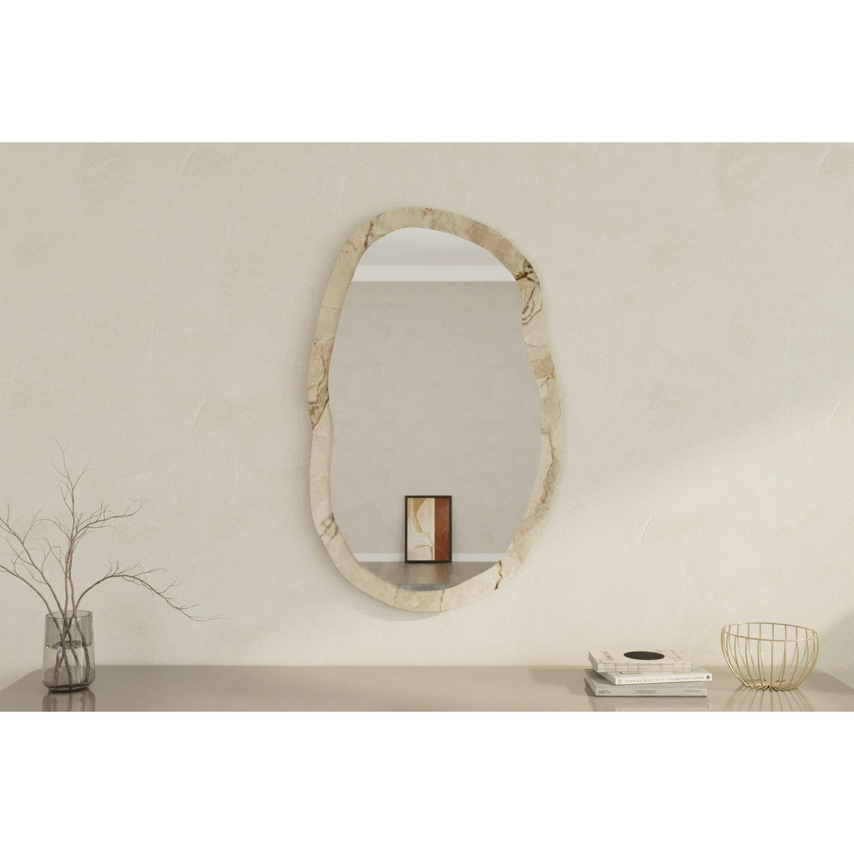 Lossa W (52 x 86 x 2,2 cm) Efesos-marmor Spegel