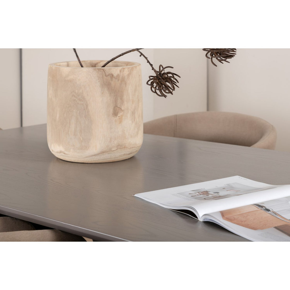 Piazza, Berit Rektangulär matgrupp Beige, Svart, Svart, mörkgrå, 180 x 90