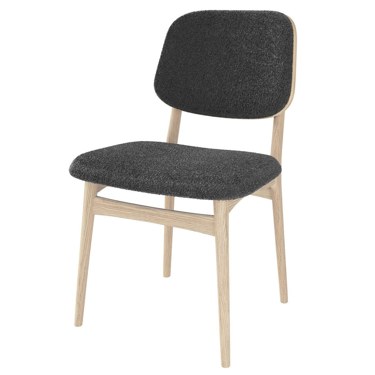 Carl Matstol Vitoljad Ek/Grått Tyg